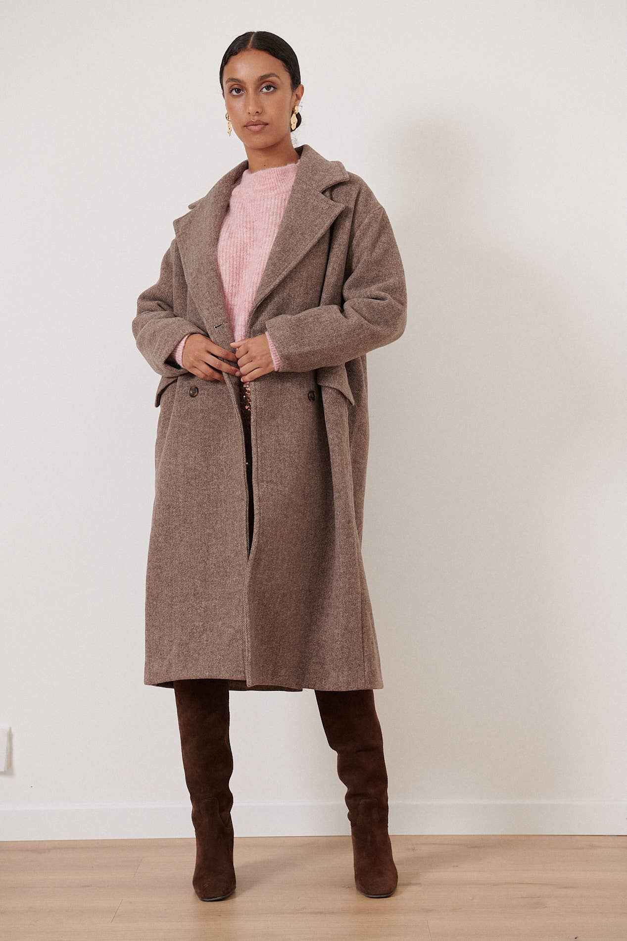 The Travis Wool Coat in Cappuccino