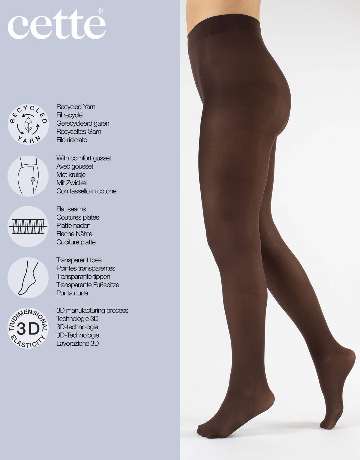 Opaque Tights in Walnut