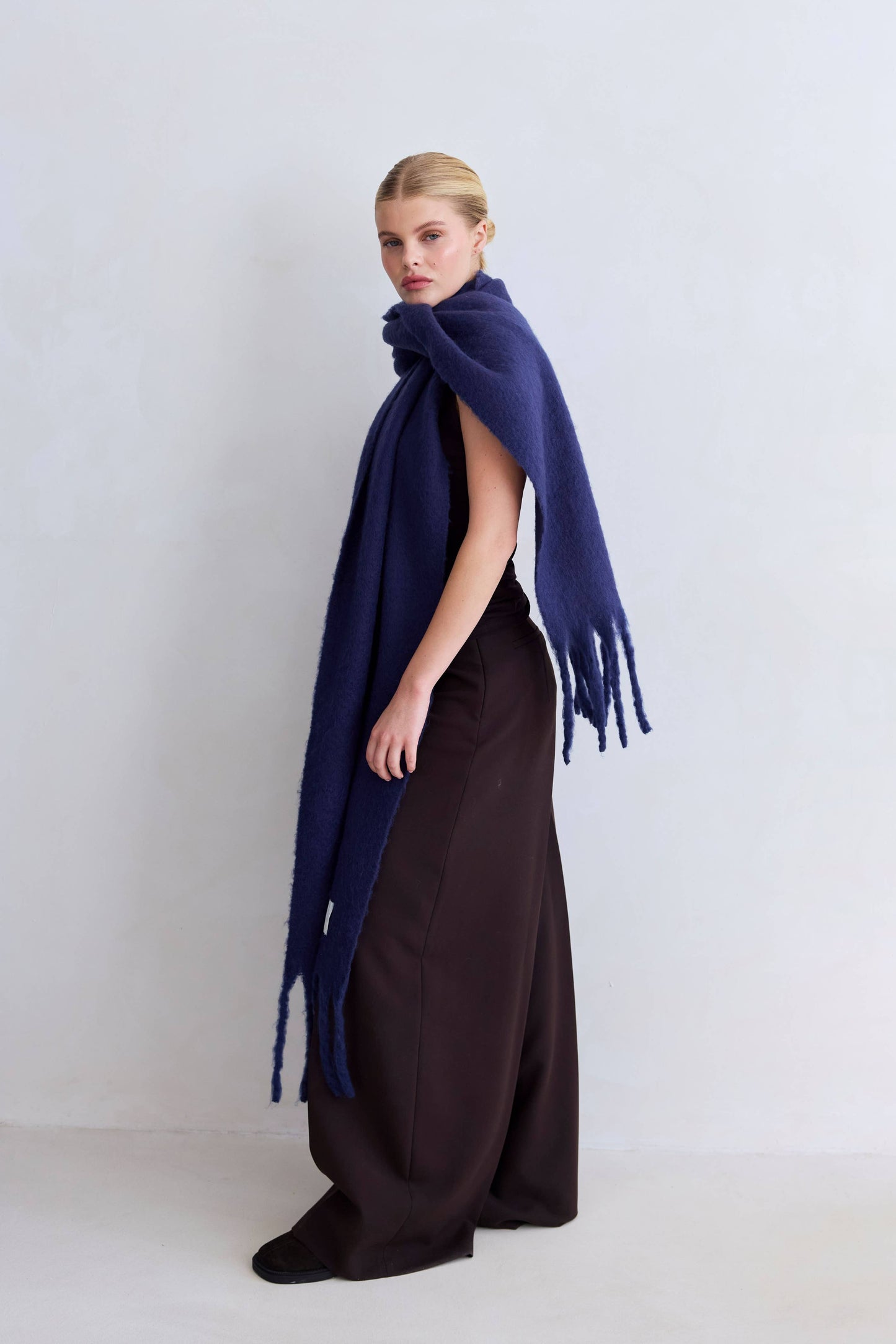 The Reykjavik Scarf in Midnight Blue