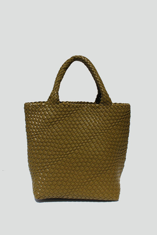 The Ivy Woven Tote in Green