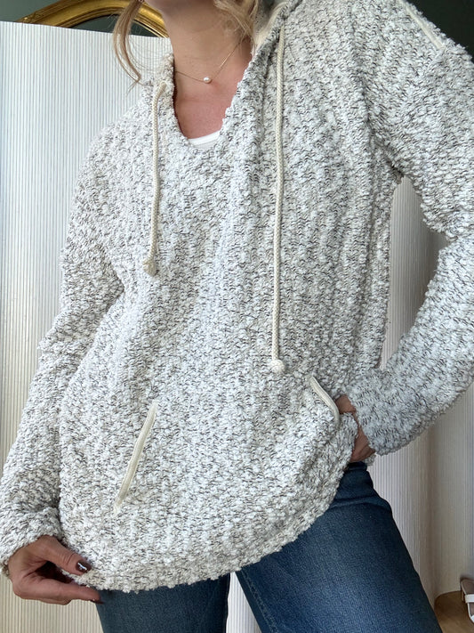 Lou & Grey Boucle Knit Hooded sweater