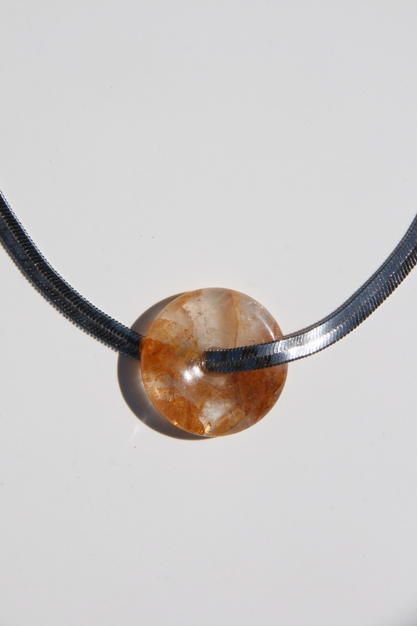 The Roan necklace in Silver & Carnelian