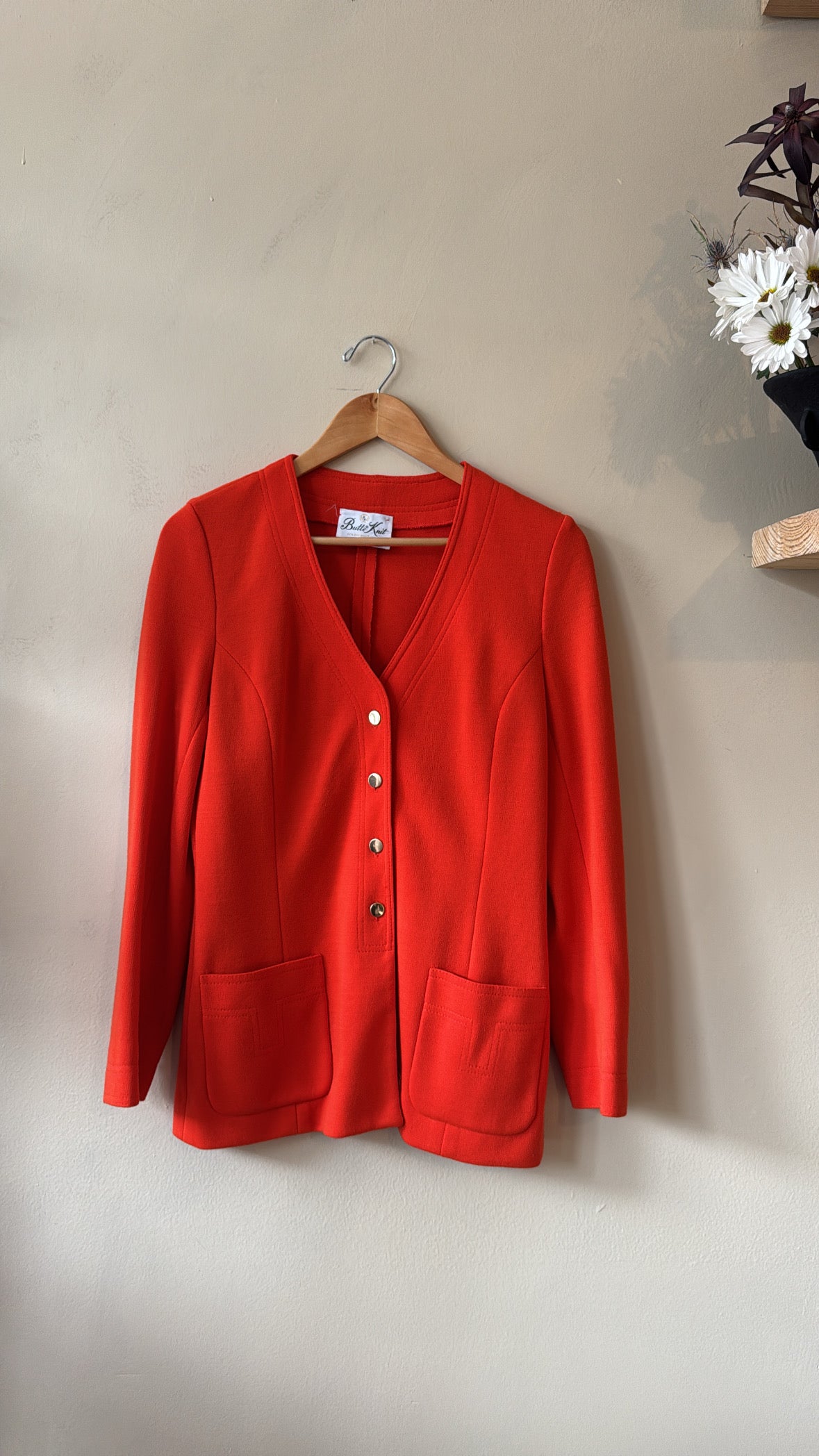 1970's Cherry Red Leisure Suit