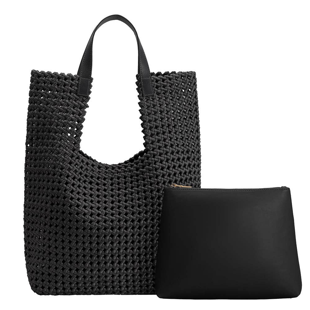The Rihanna Hand-Woven Tote in Black