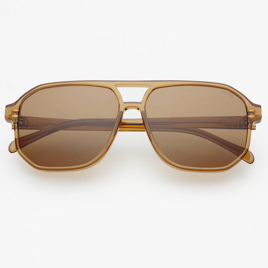 The Billie Unisex Aviator Sunnies : Brown