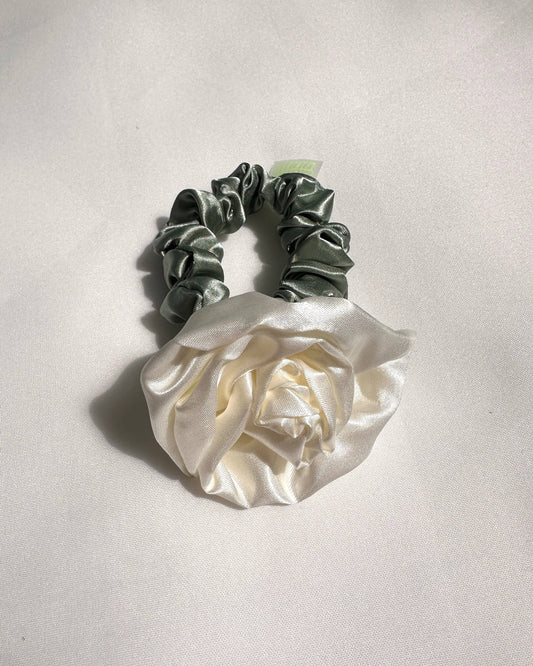 Rosette Scrunchie in Ivory by Room Shop