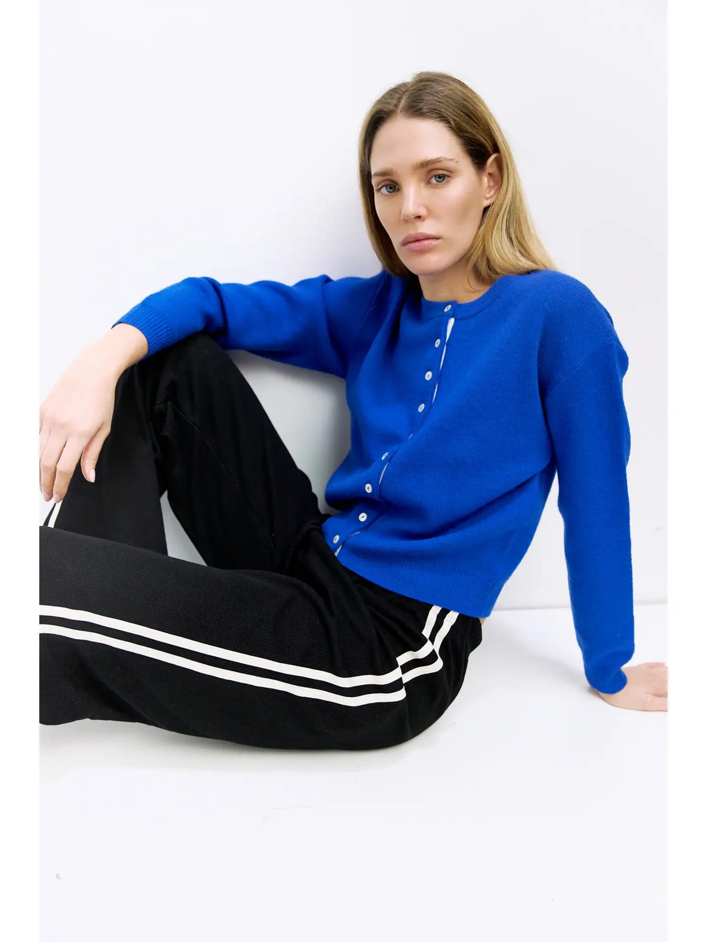 The Enzo Pants in Black & Cream