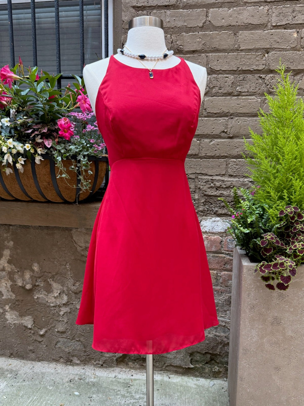 1990s Blondie and Me Criss Cross Back Party Dress