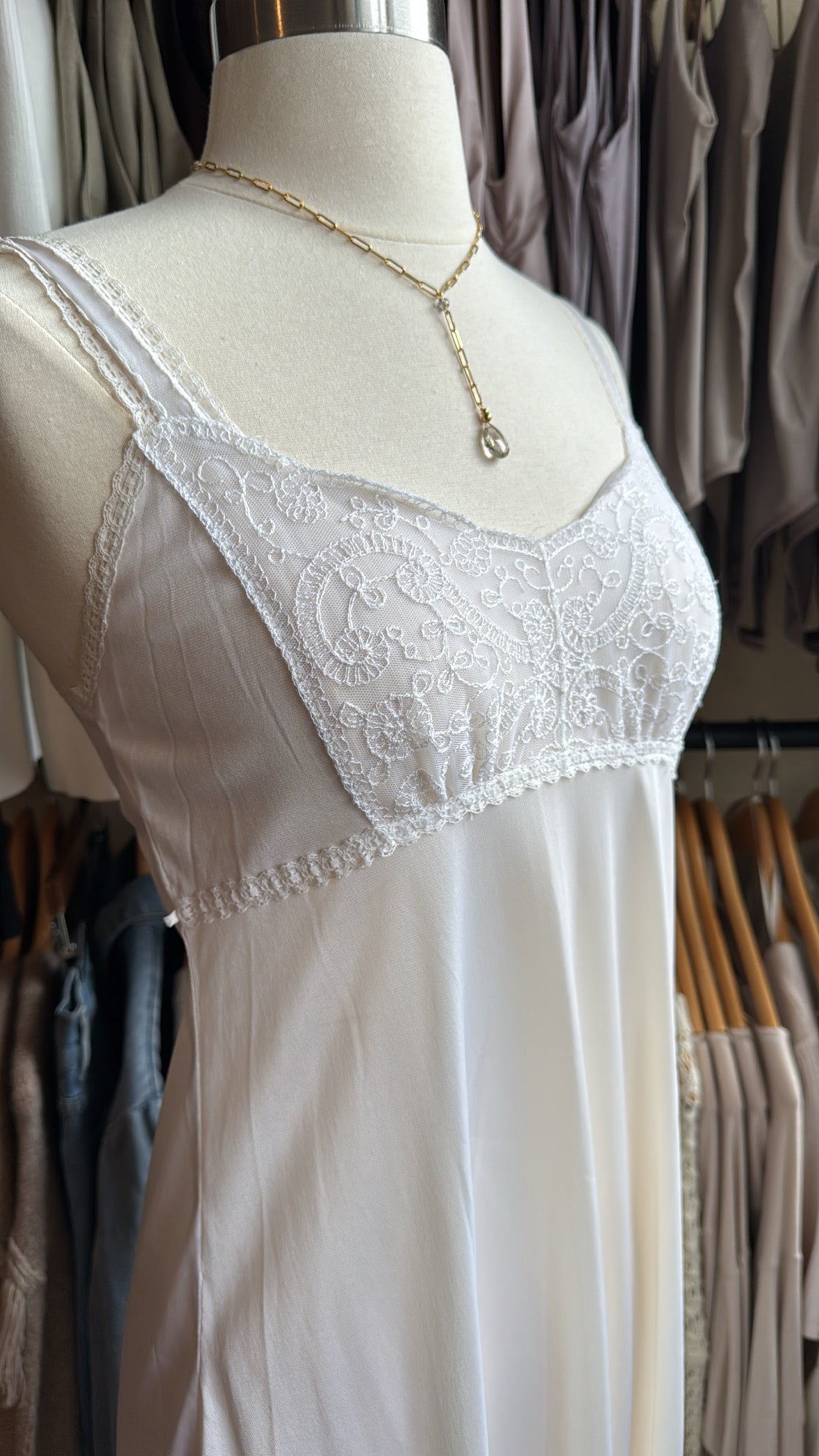 Vintage lace slip nightgown