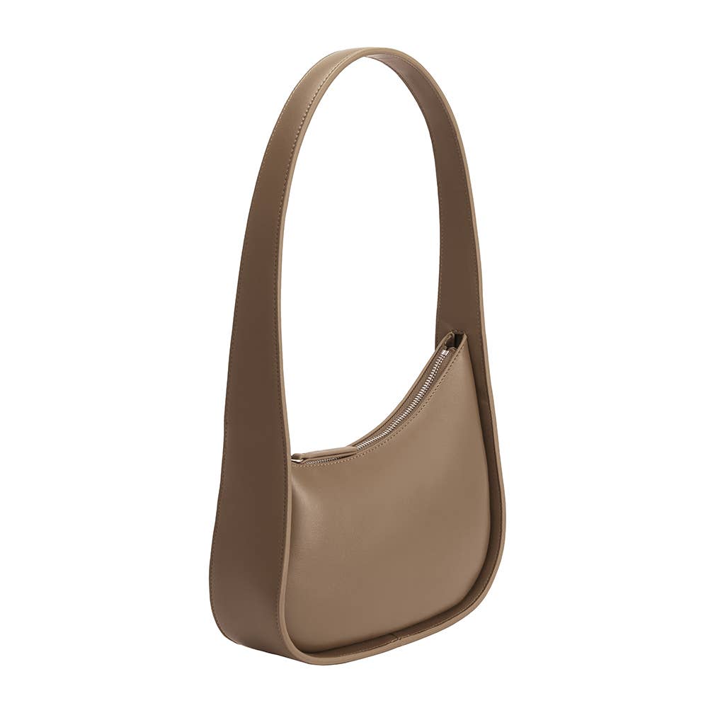 The Willow Recycled Vegan Shoulder Bag in Taupe