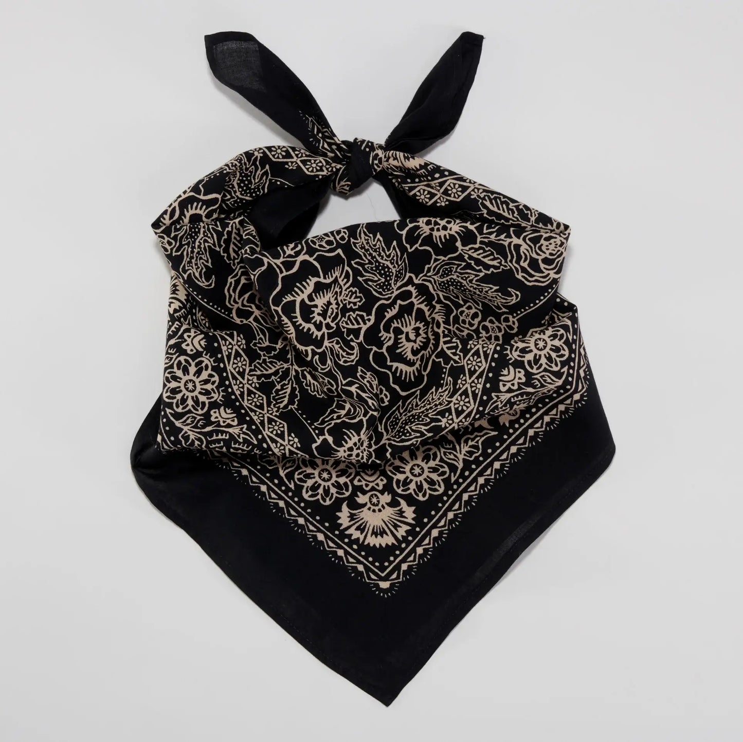 Cotton Rosey Scarf Bandana in Inkwell