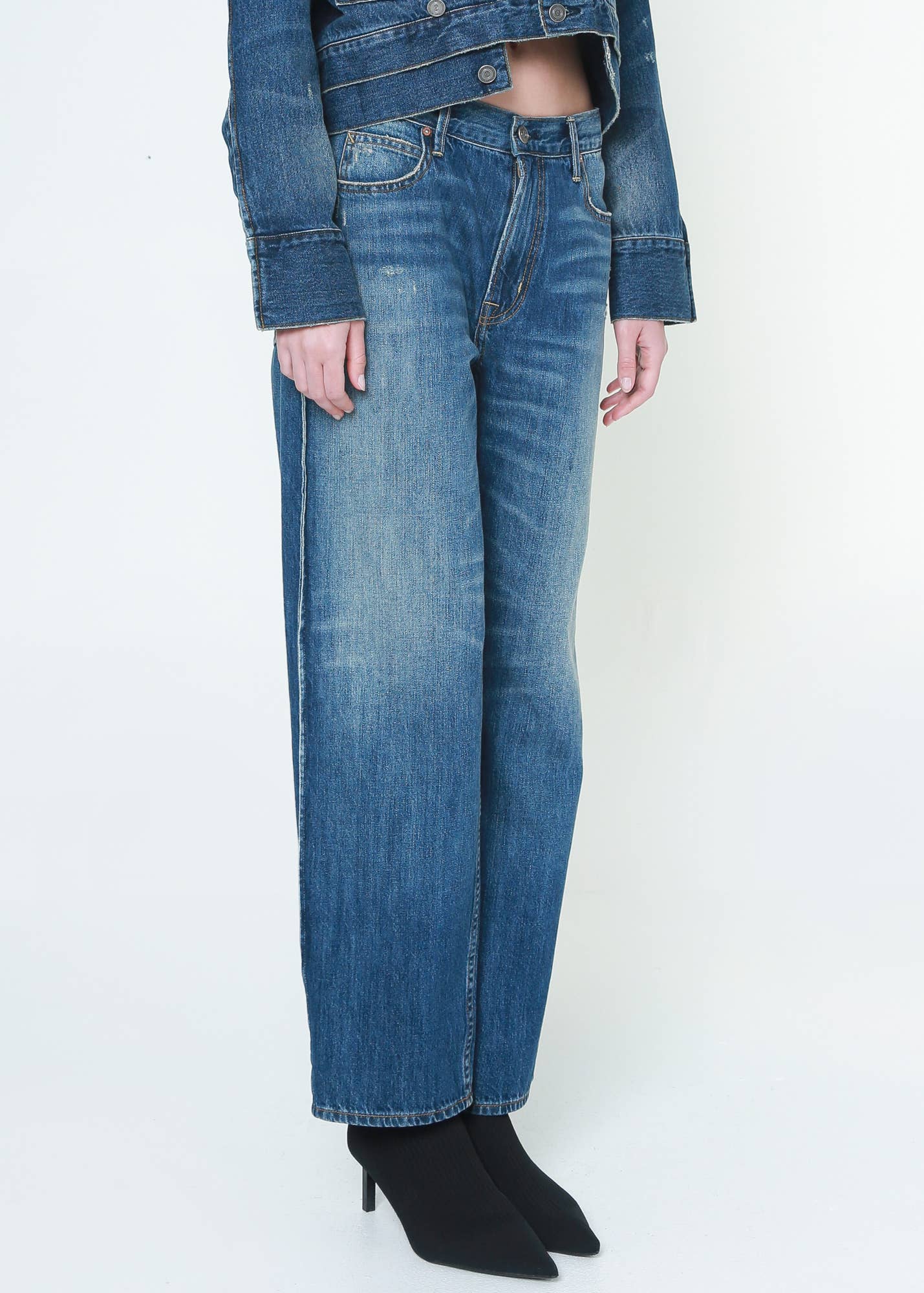 The Miley Straight Denim with French Outseam Detail