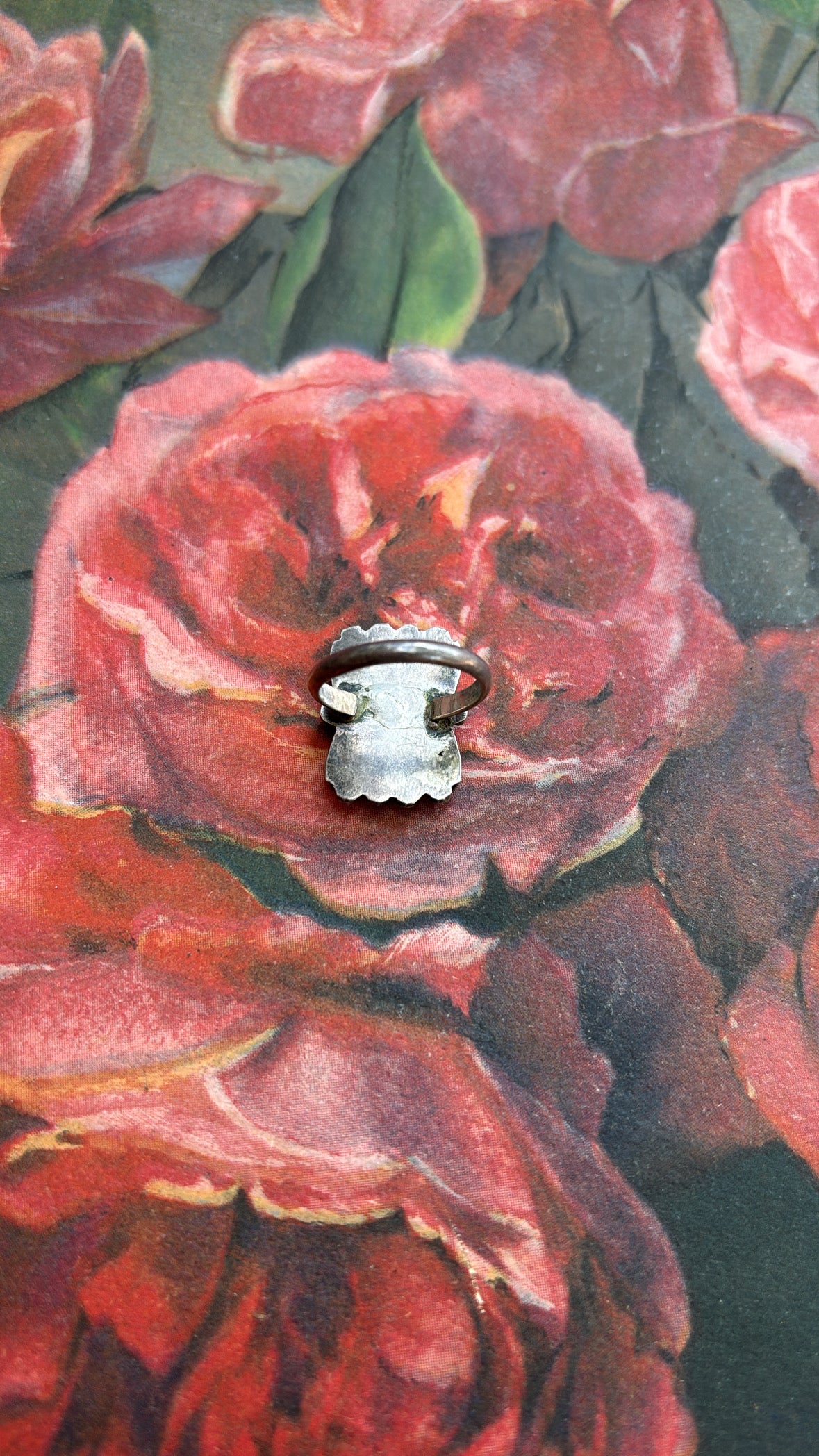 Jill Turquoise Stacked Square Western Mexican Sterling Ring