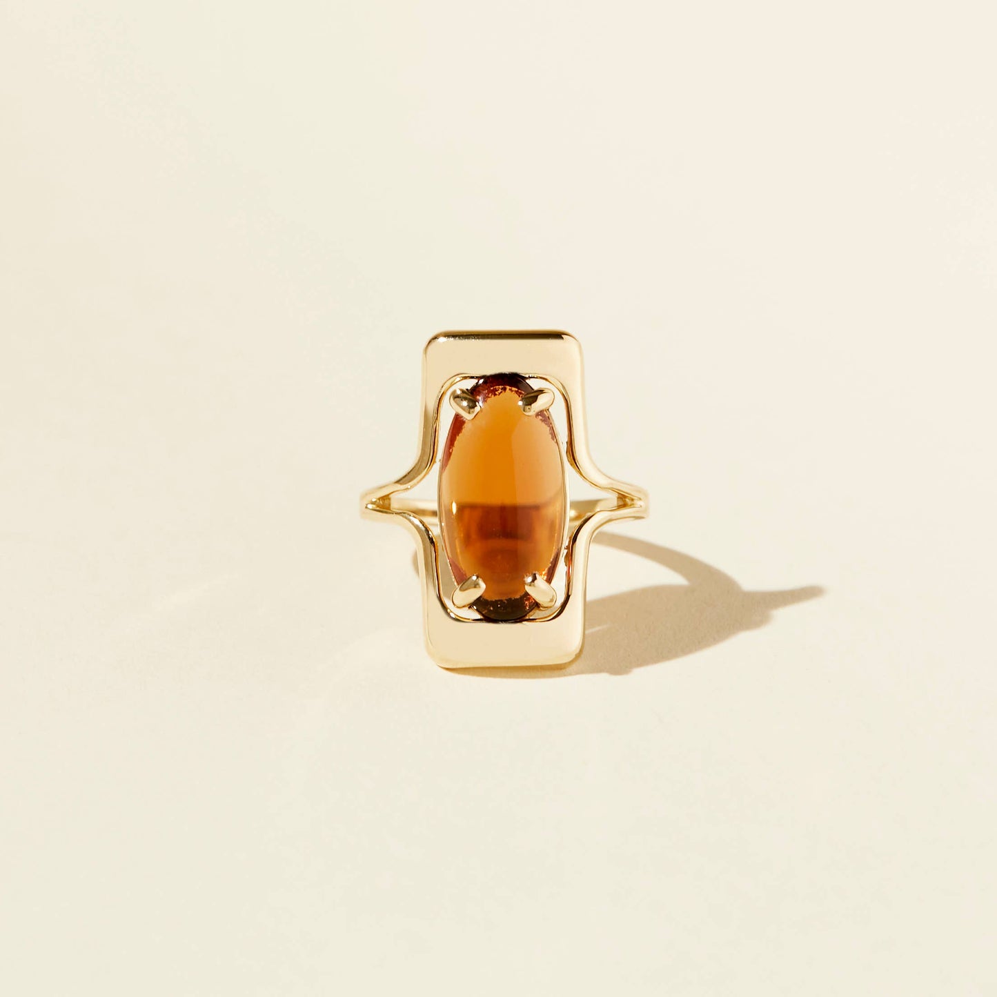 The Walton Ring in Amber Brown