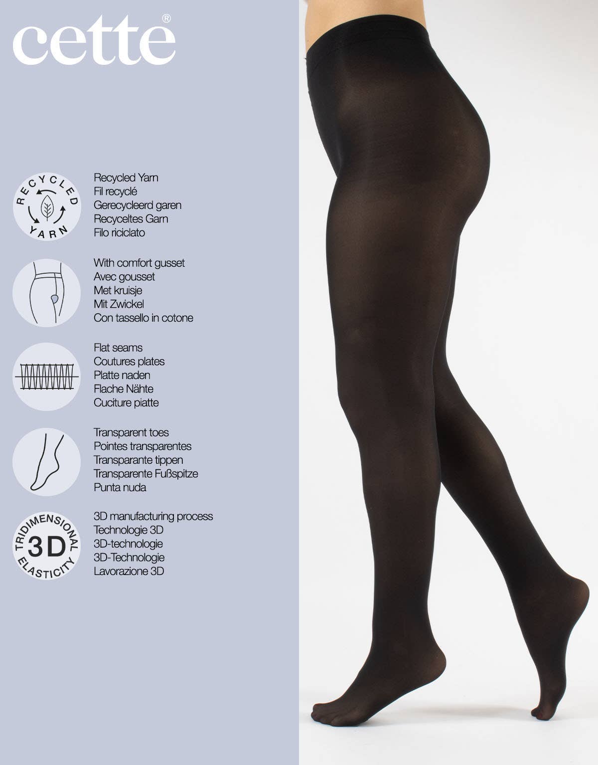 Opaque Tights in Black