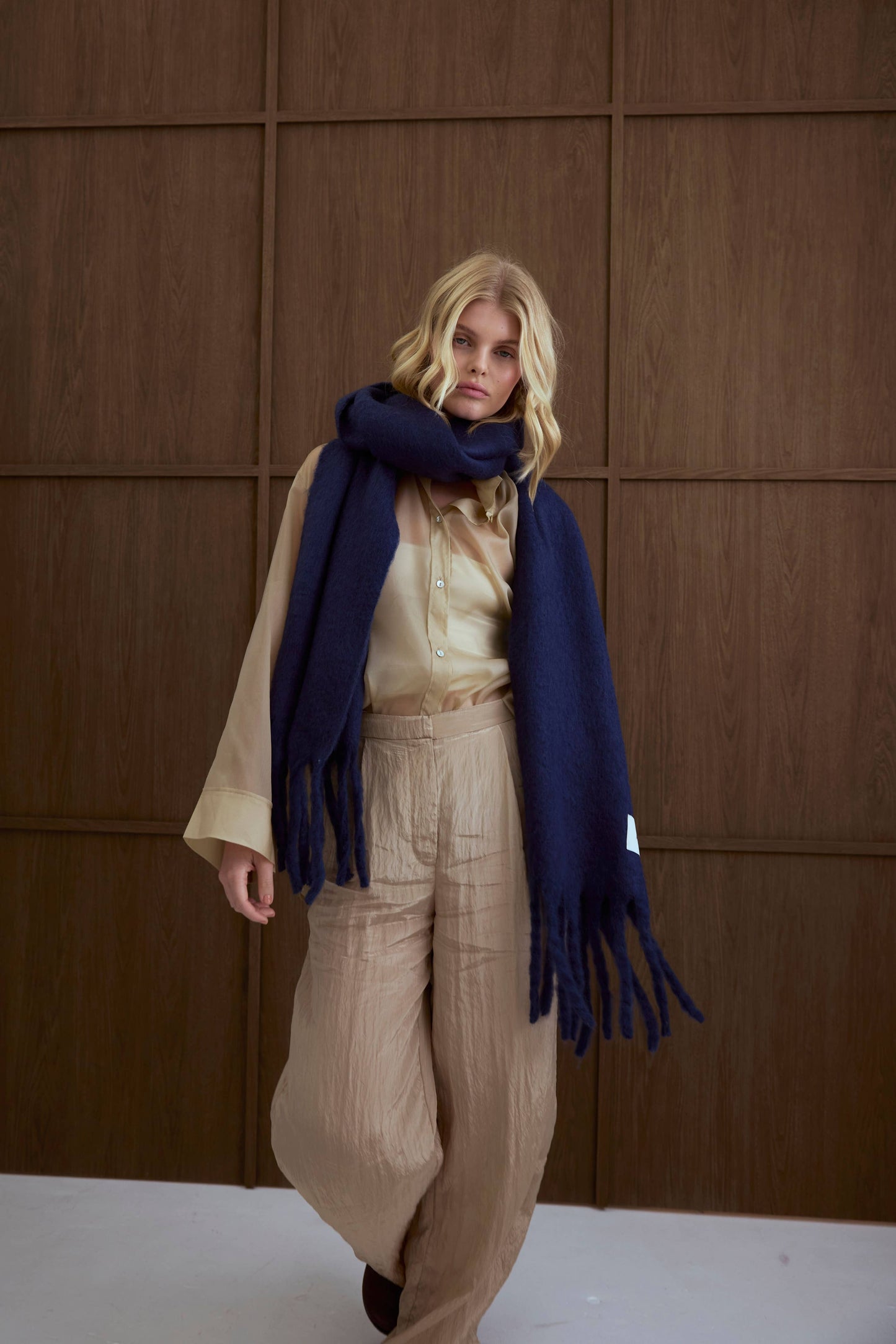 The Reykjavik Scarf in Midnight Blue