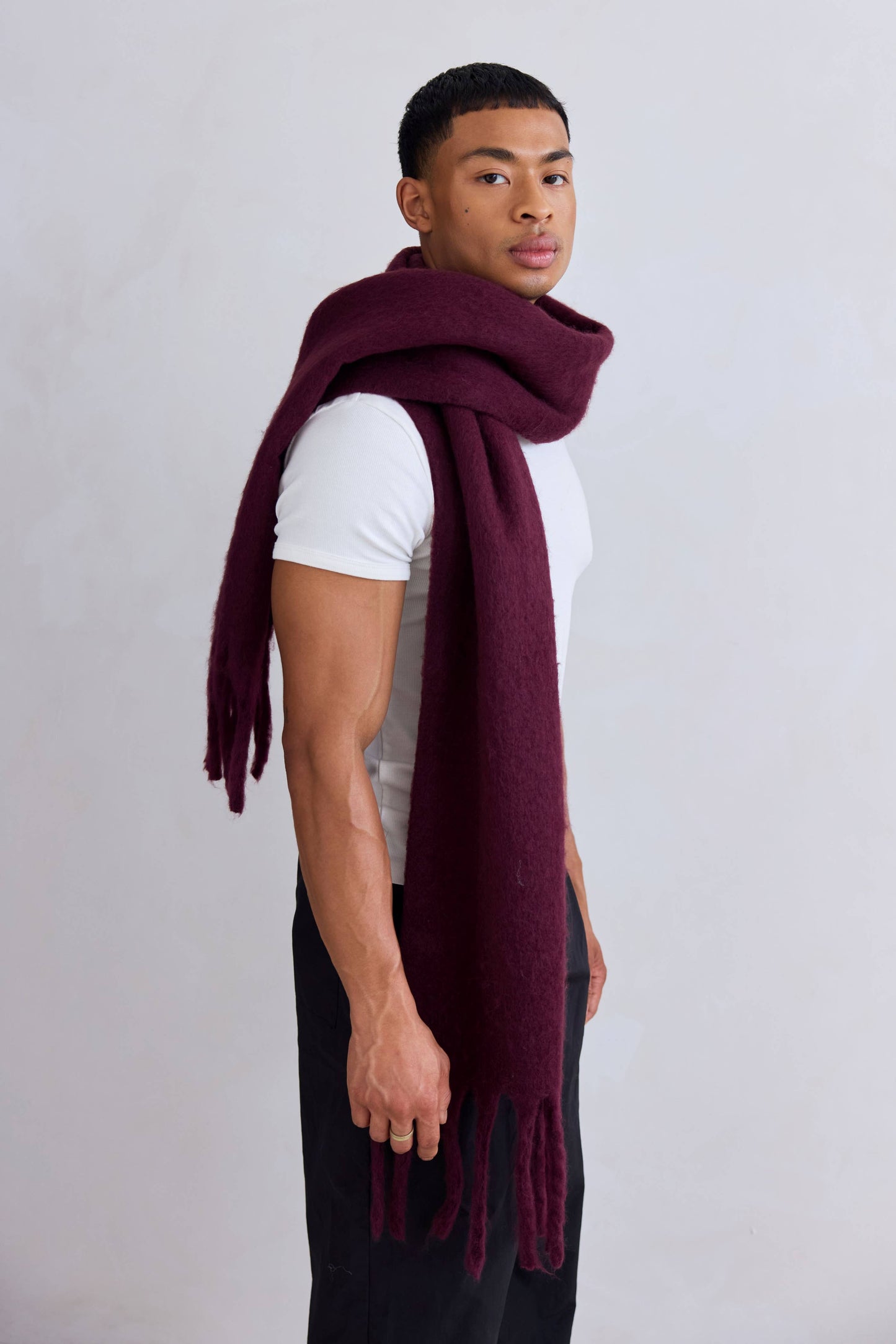 The Stockholm Scarf - 100% Recycled - Cherry Lacquer