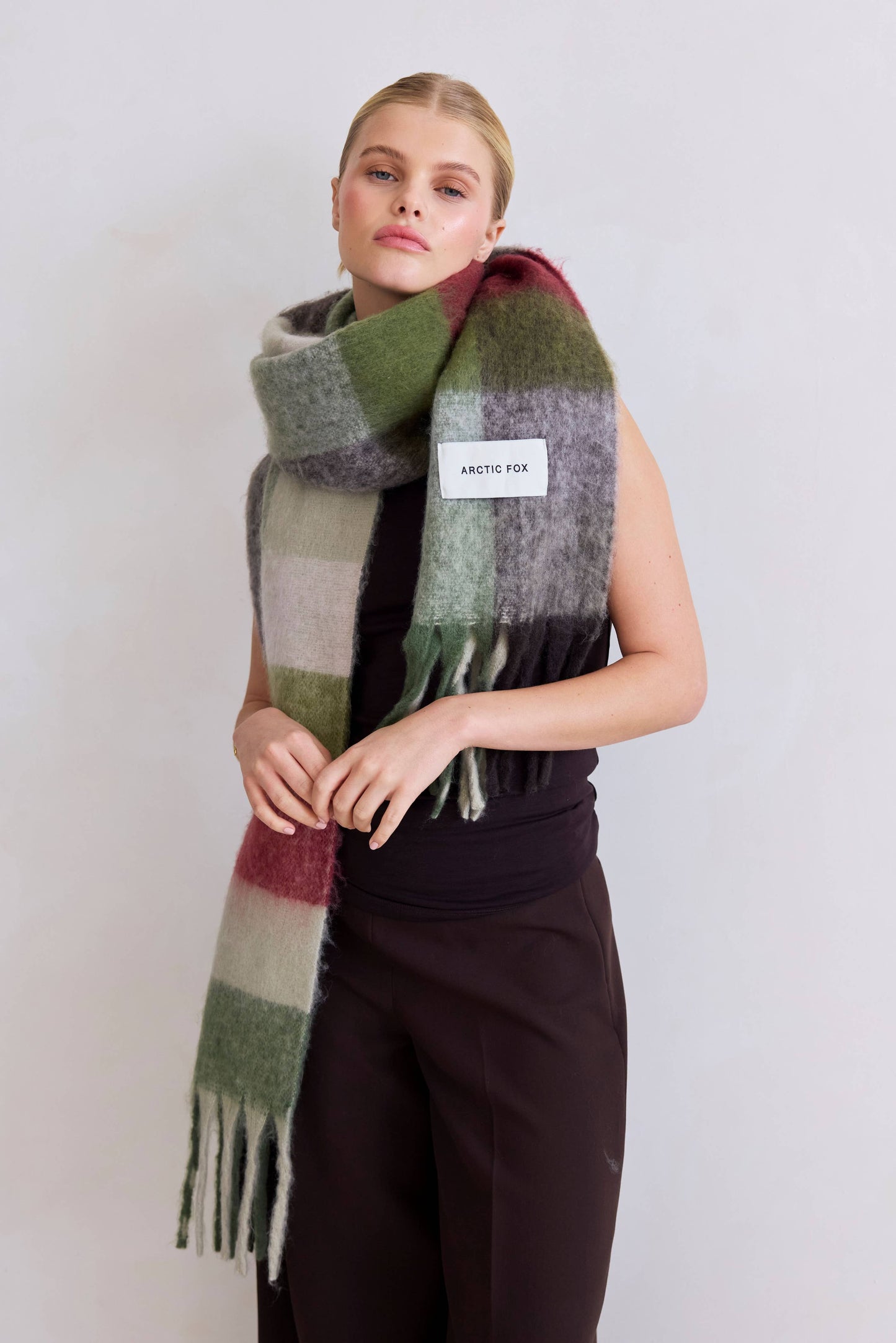 The Reykjavik Scarf in Mossy Green