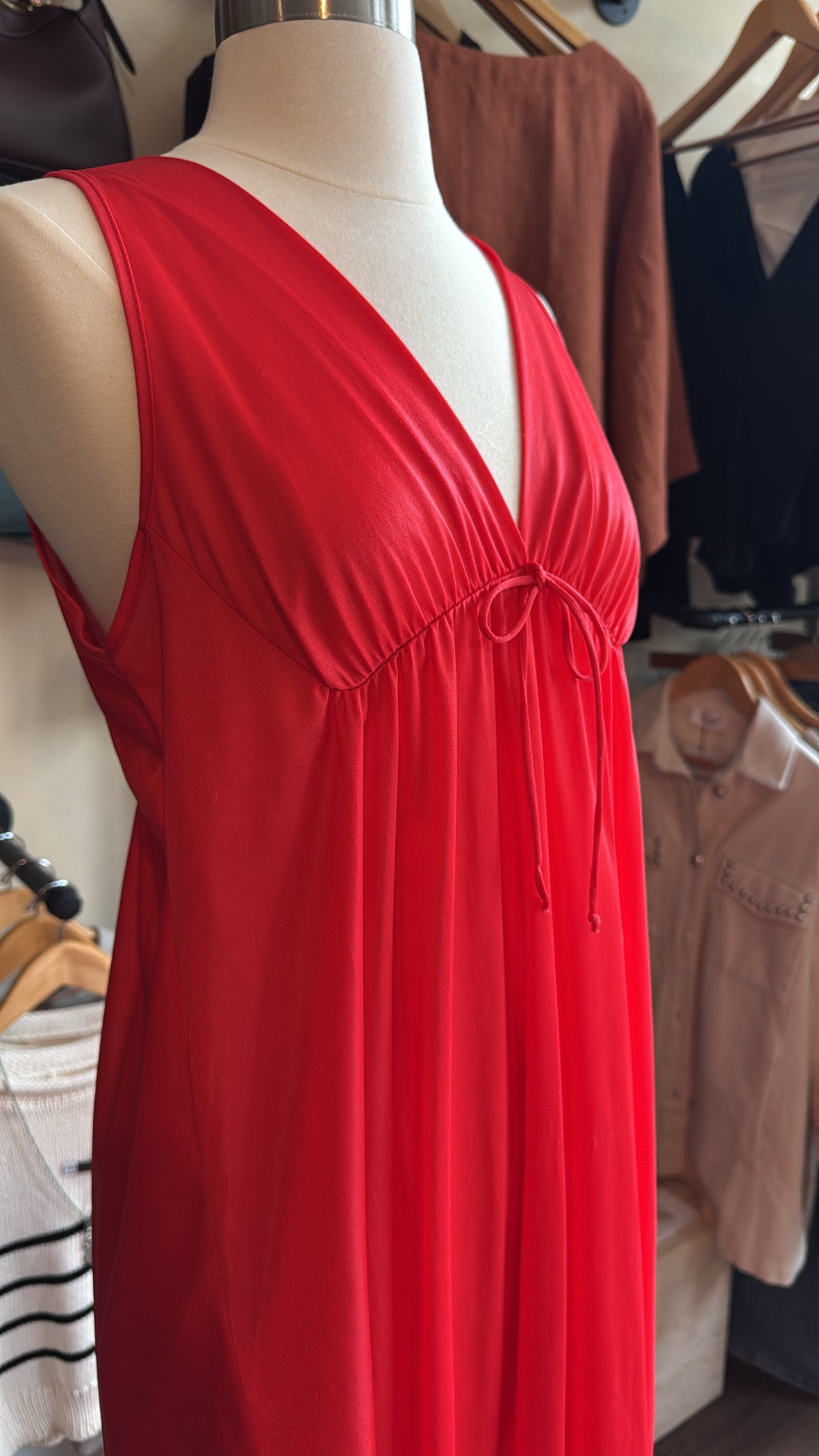 Vintage Cherry Red Nightgown