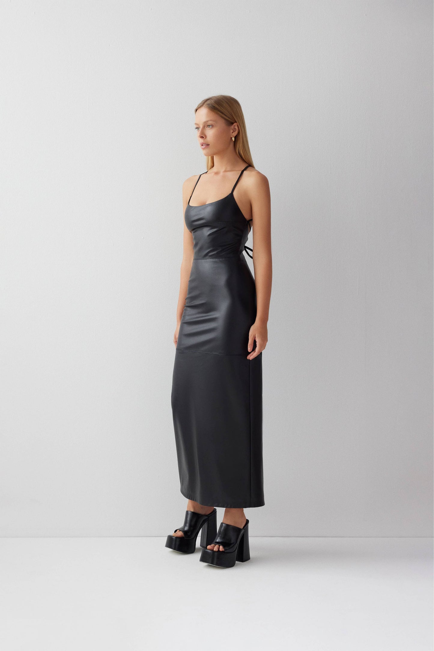 The Sylvie Vegan Leather Dress