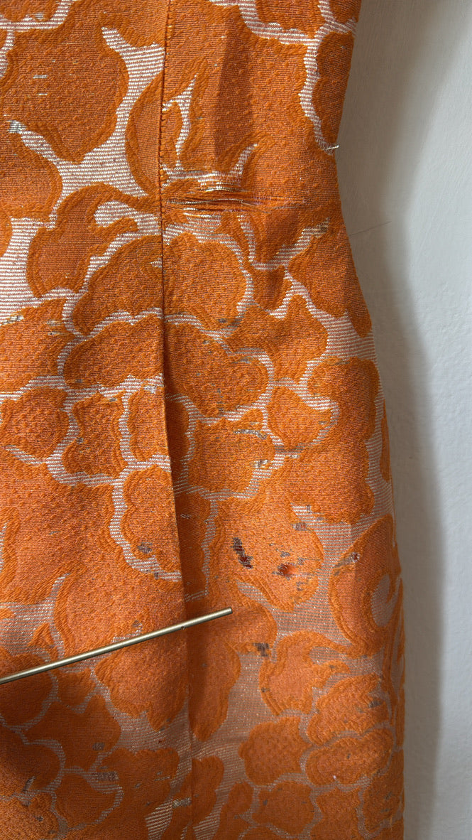 1950s Mia Floral Brocade Shift Dress