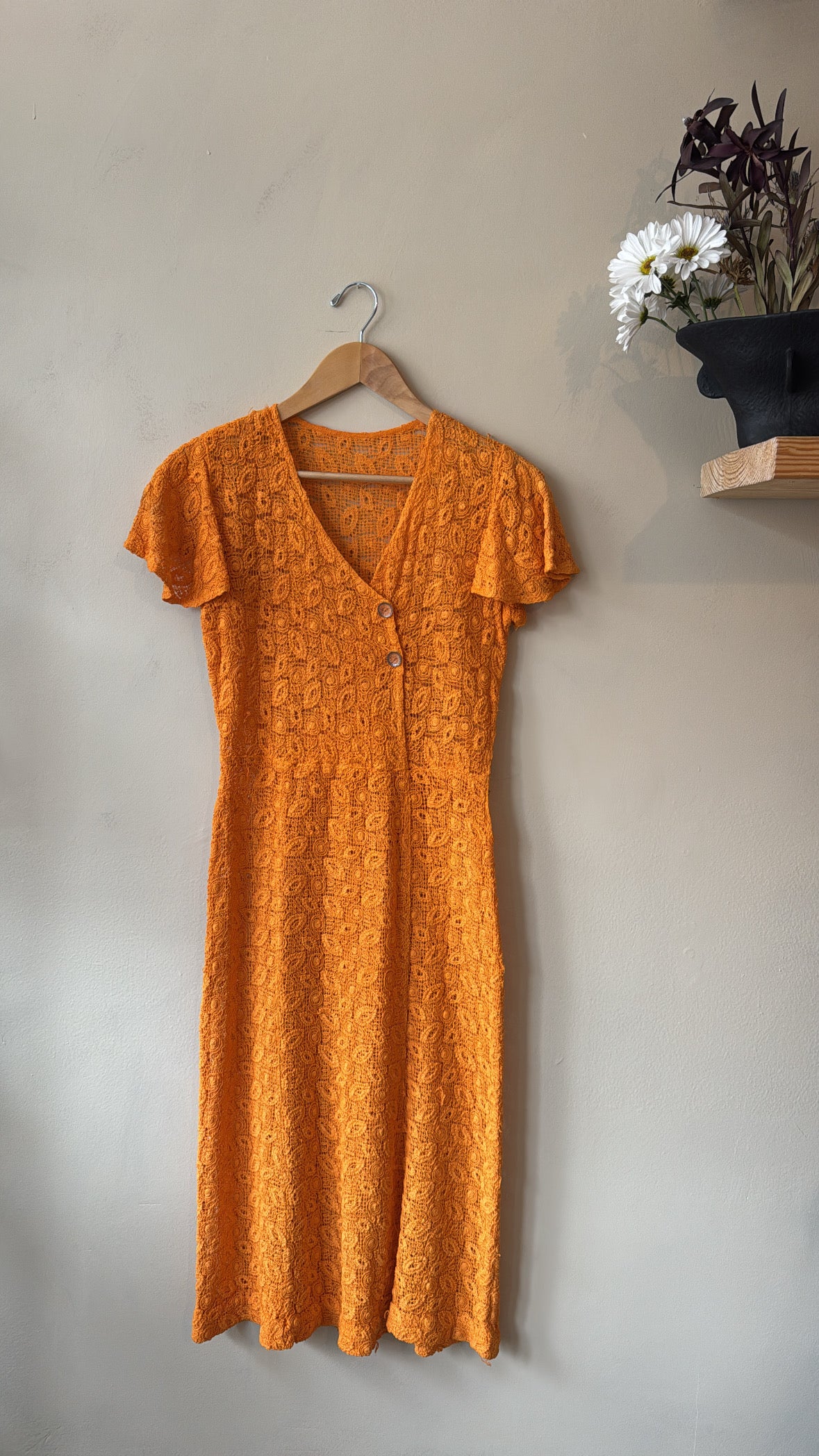 1950s Crochet Summer Dress