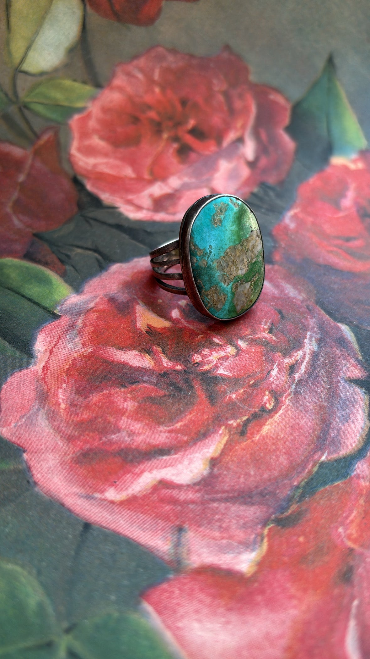 Jill Turquoise Oval Western Mexican Sterling Ring