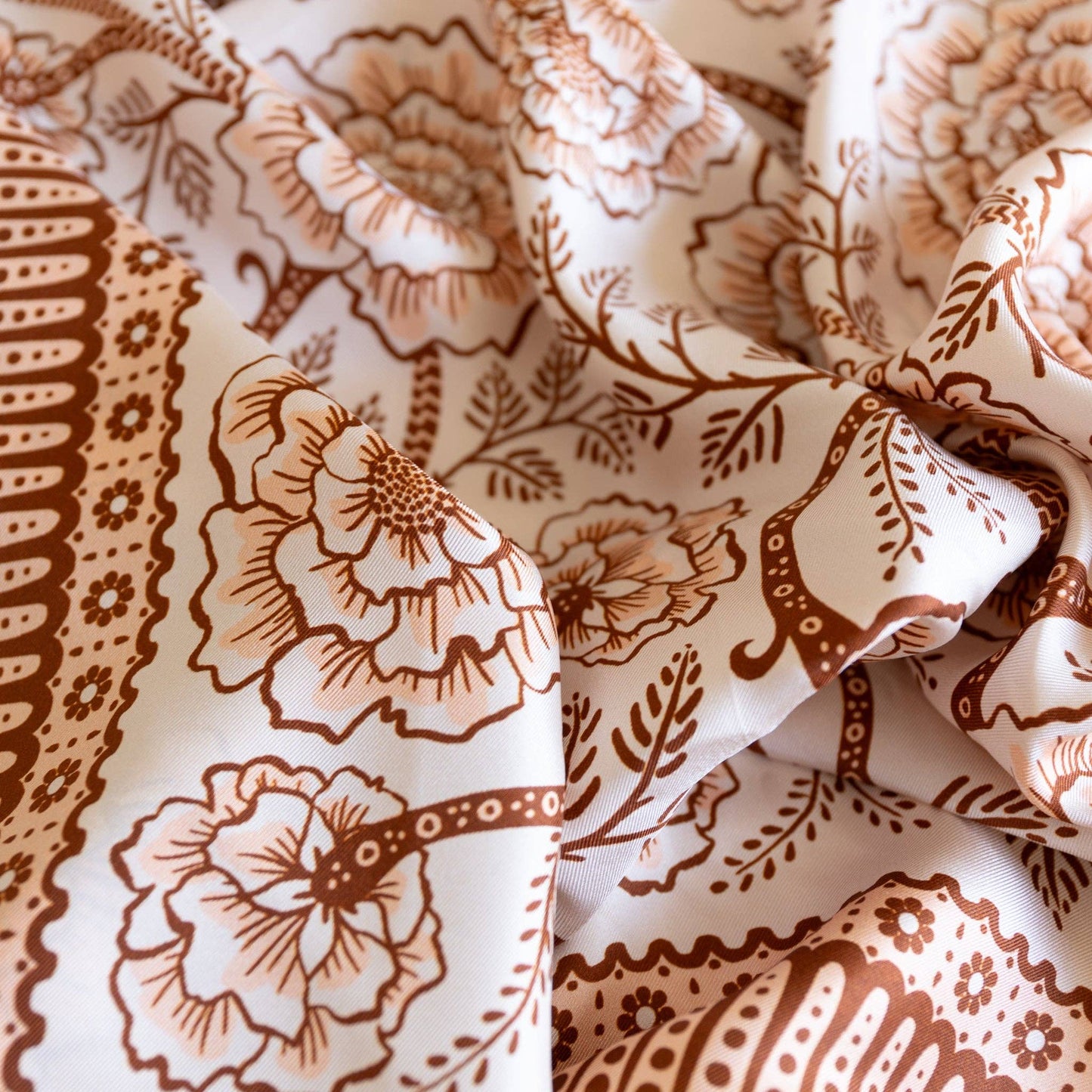 Silk Twill Scarf Ramble in Sandstone