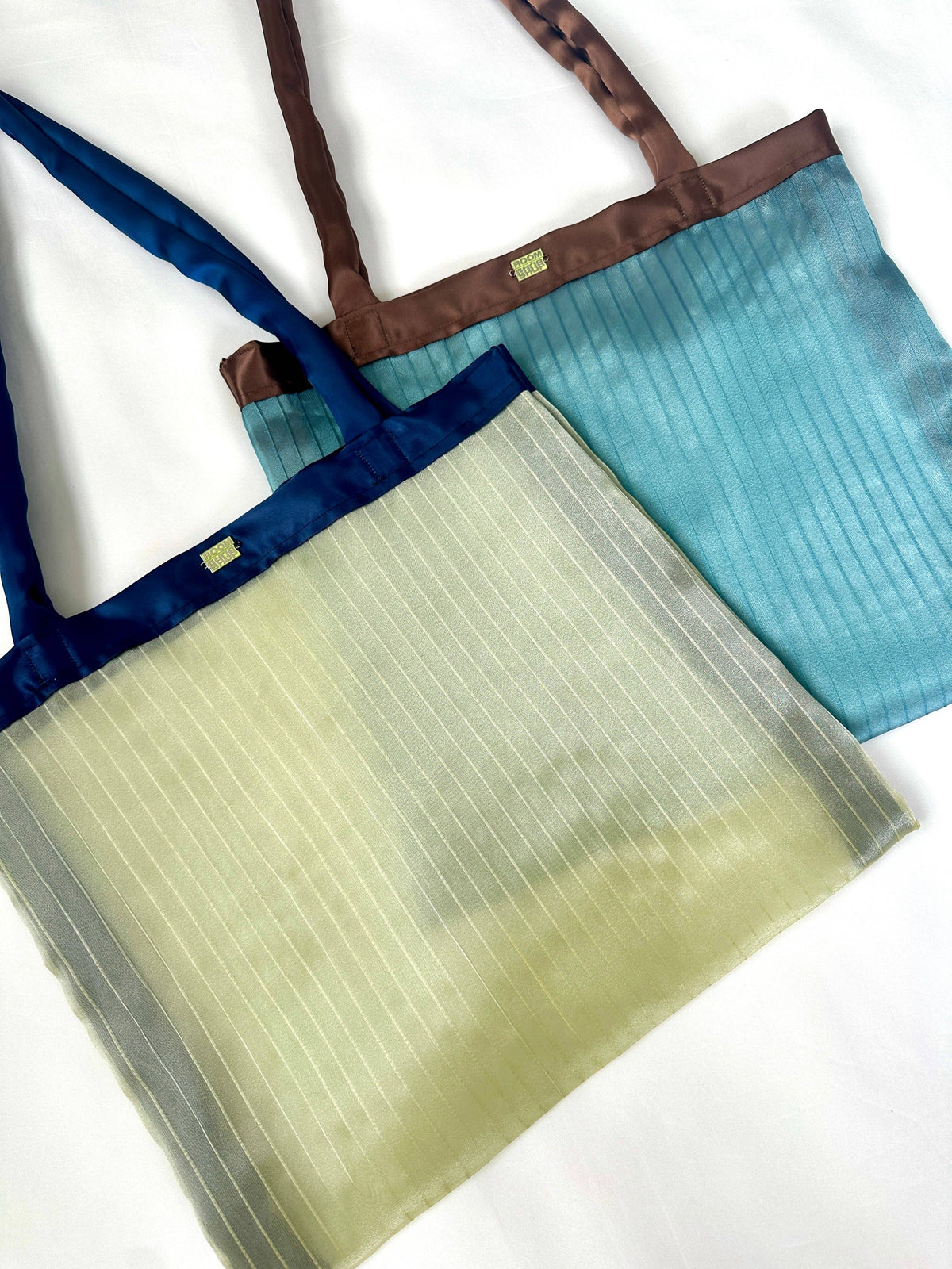 The Mika Pleated Tote Bag in Celery