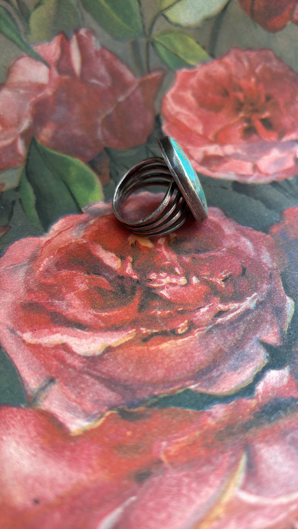 Jill Turquoise Oval Western Mexican Sterling Ring