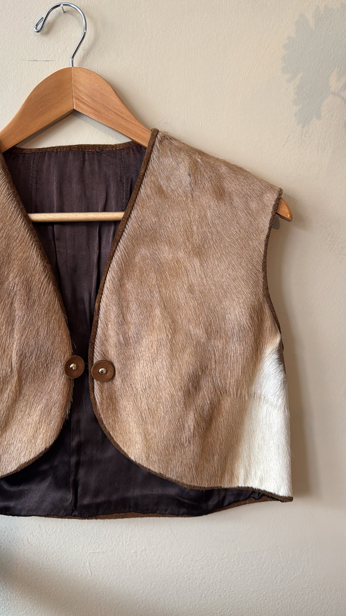 1970's Cropped Cowhide Vest