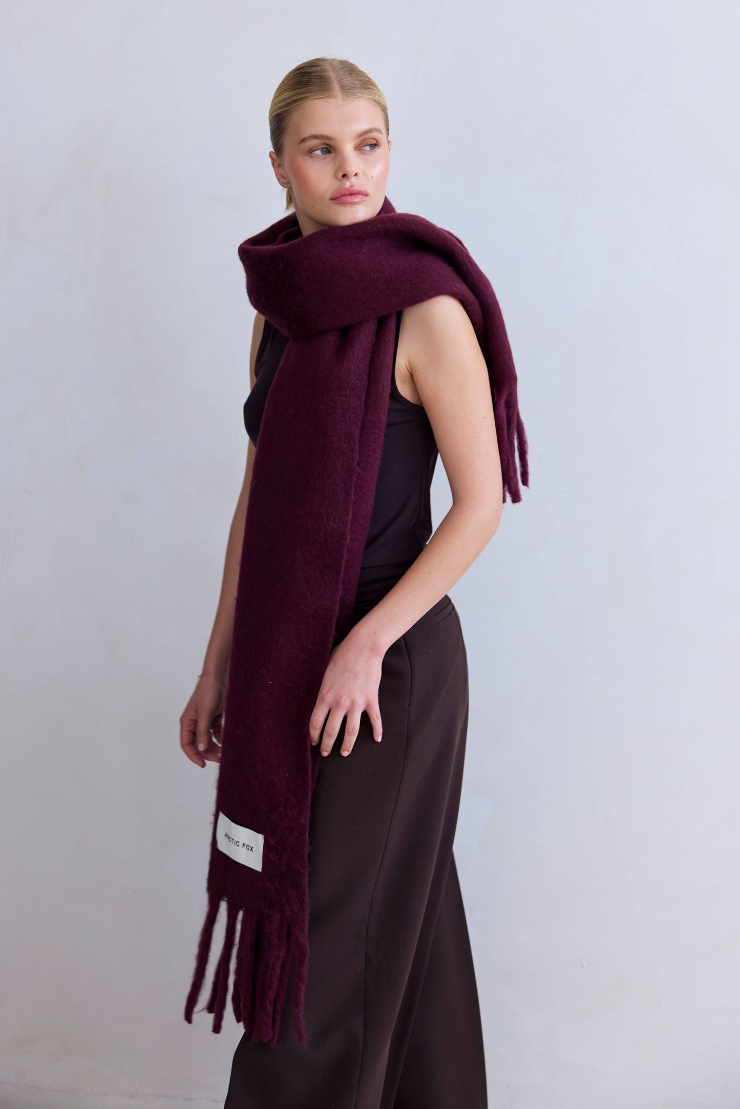 The Stockholm Scarf - 100% Recycled - Cherry Lacquer
