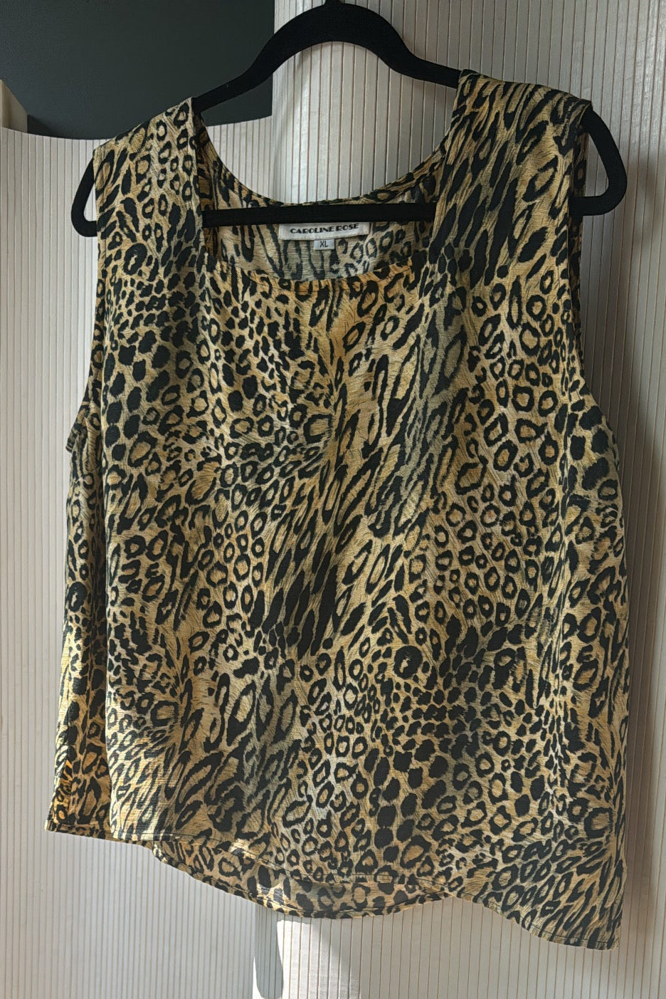 Vintage 100% silk leopard print tank