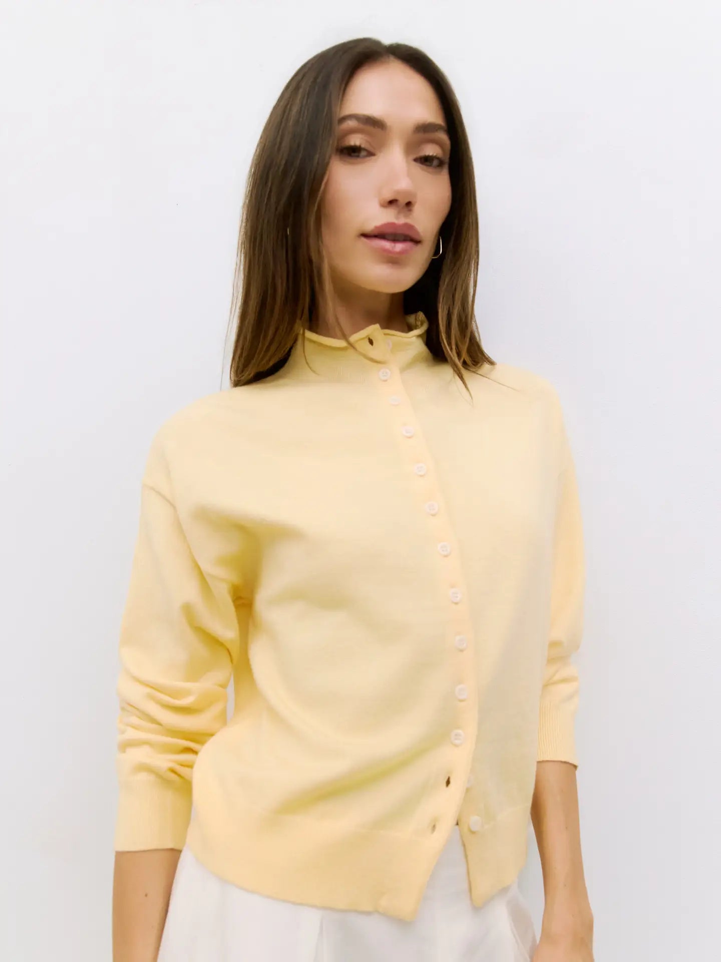 The Brooks Cardigan in Yellow