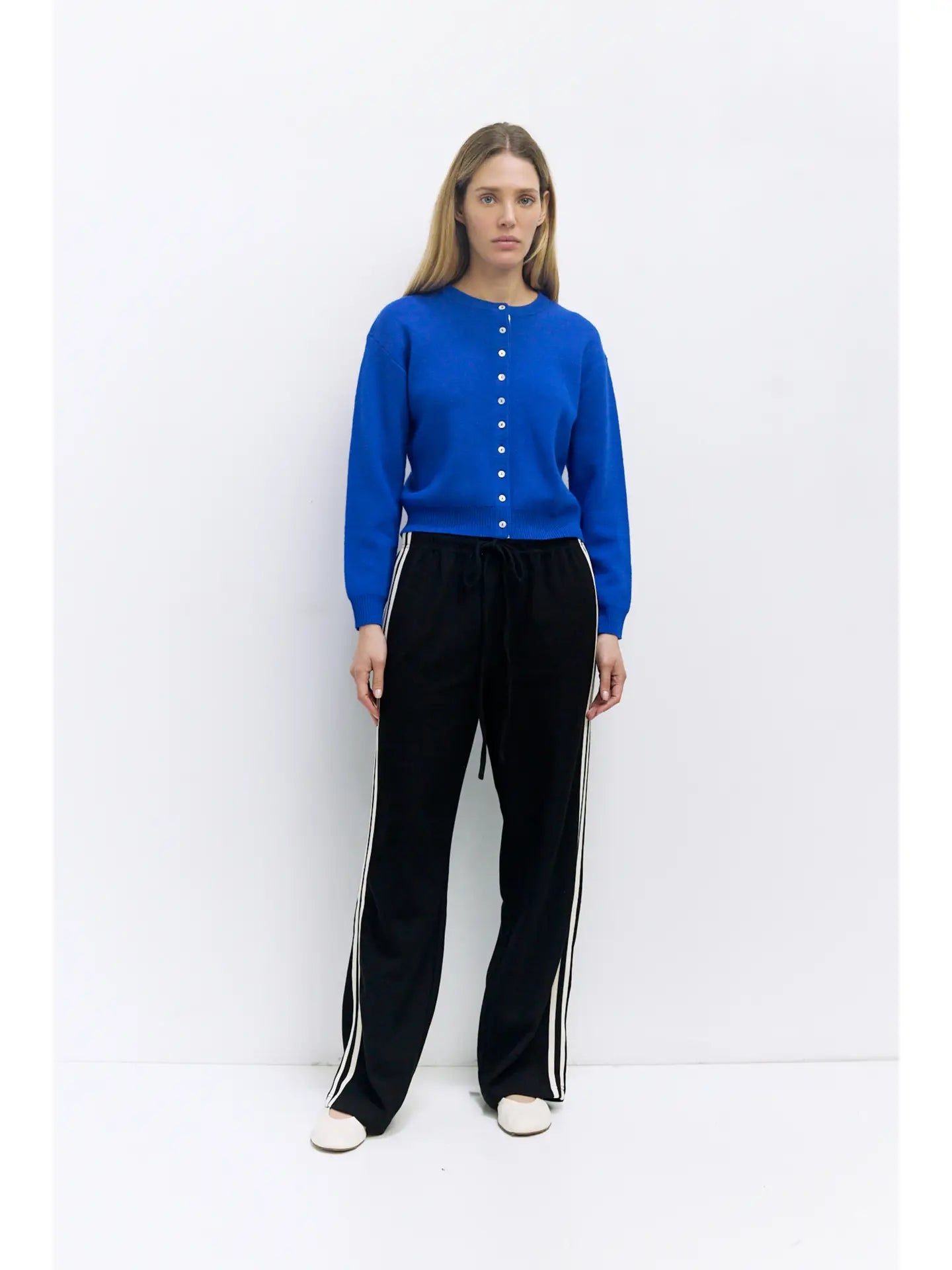 The Enzo Pants in Black & Cream