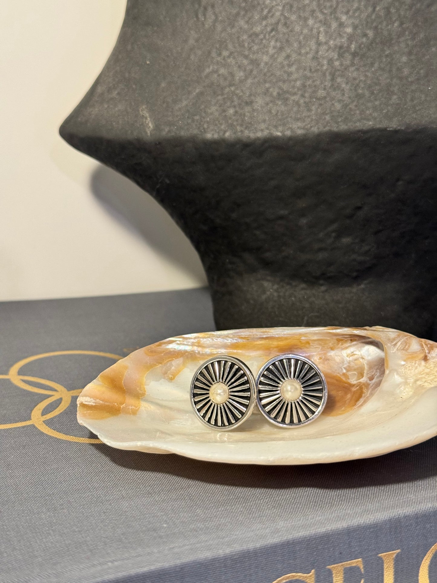 Vintage Faux Pearl Cuff Links