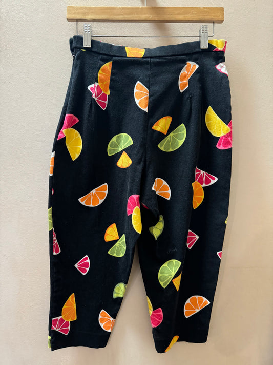 Vintage Petite Fruit Slices Trousers