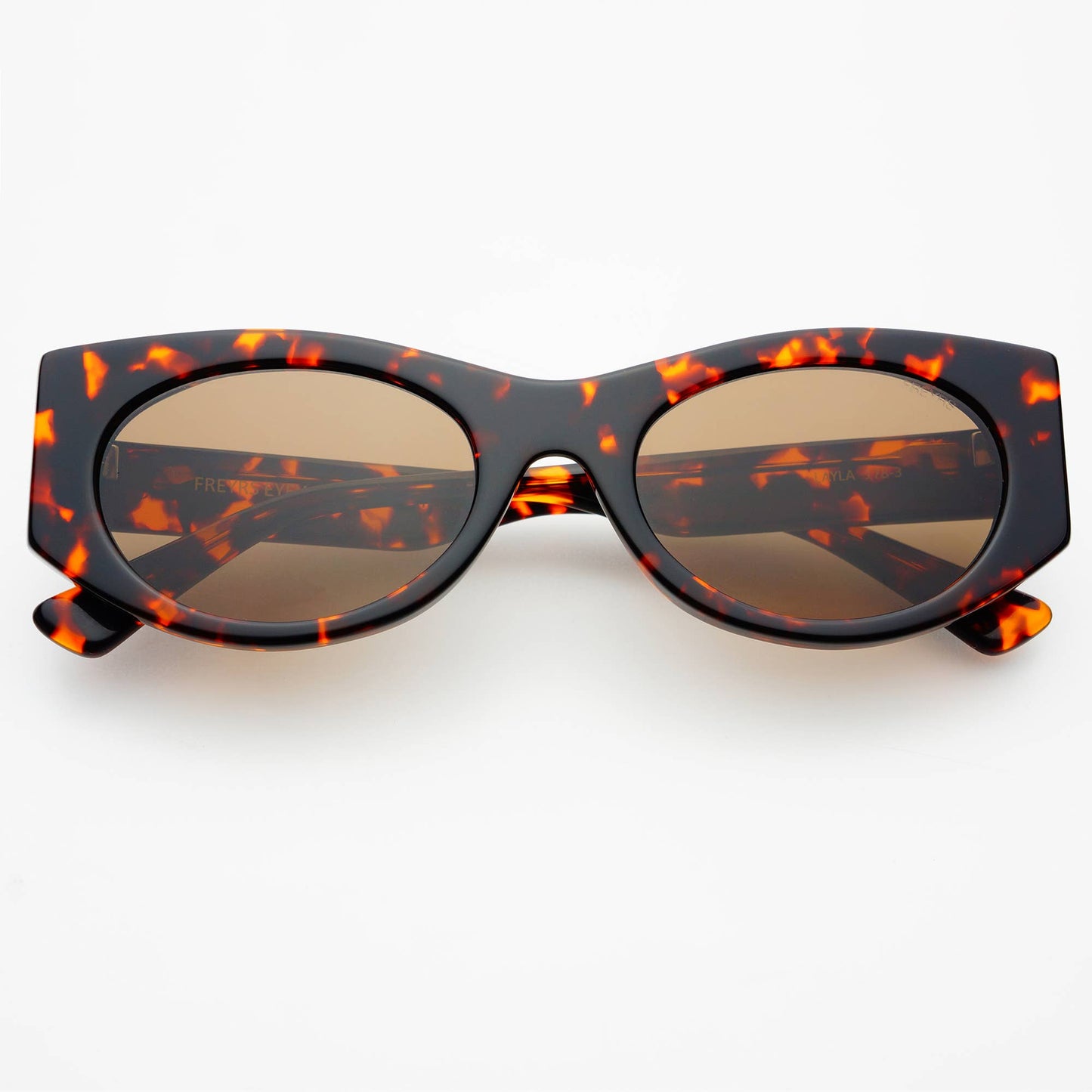 The Layla Acetate Oval Sunnies in Brown Tortoise