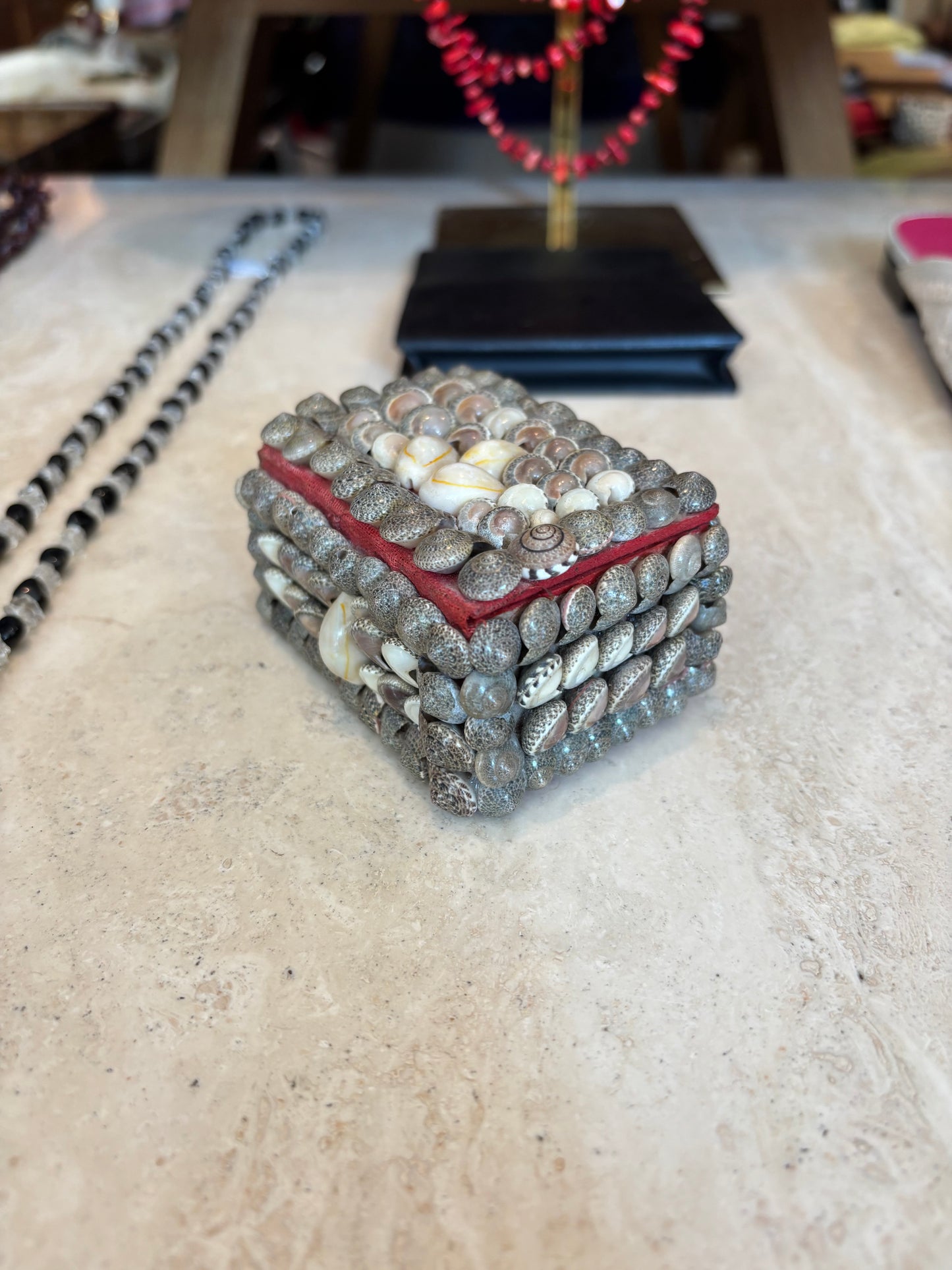 Vintage Seashell Jewelry Box