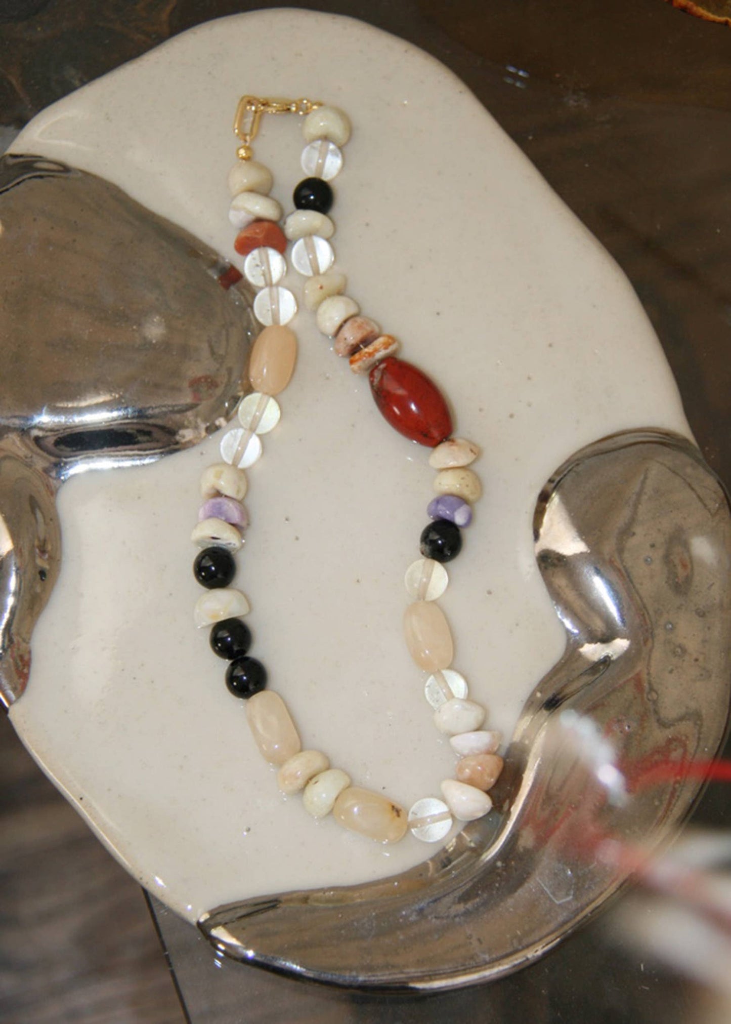 The Anya gemstone necklace 16"