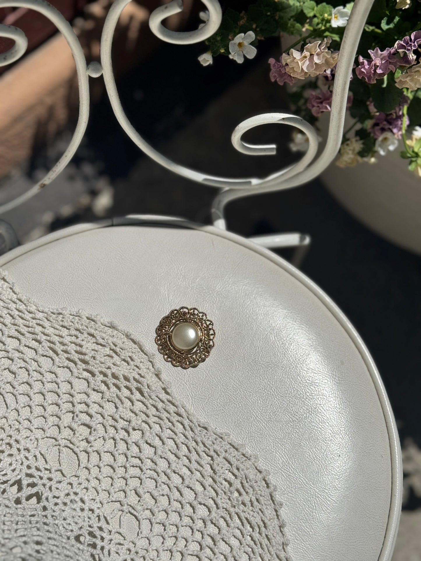 Vintage Ornate Gold & Pearl Statement Brooch
