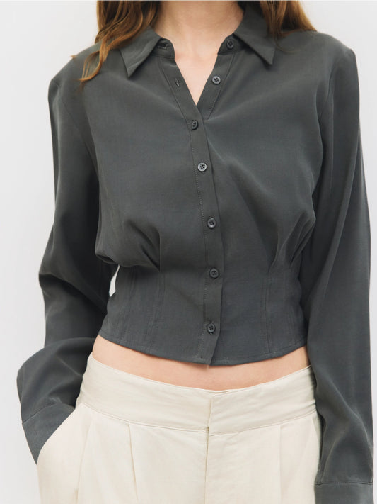 The Violeta Top in Grey