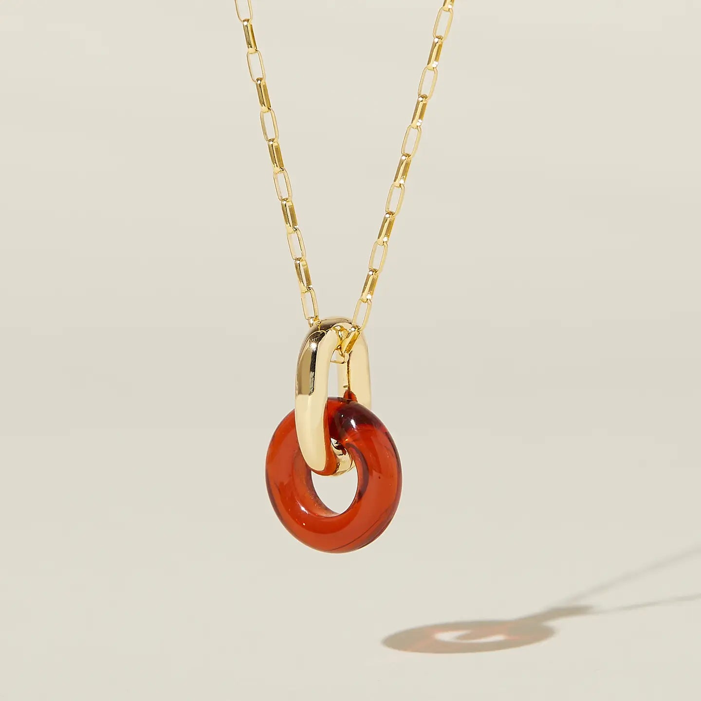 The Anna Necklace in Brick