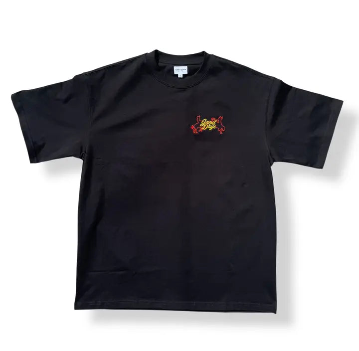 Good Days Oversized Rodeo Tee in Black