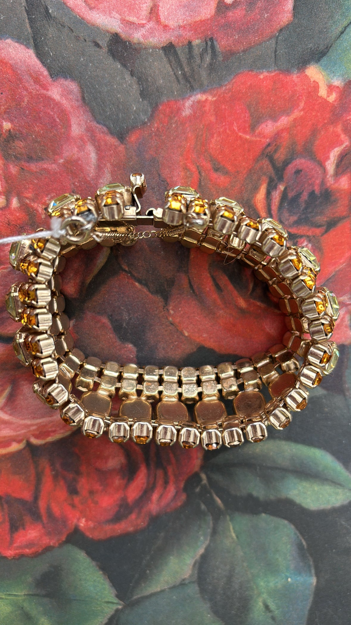 Gold & Green Costume Jewelry Bracelet