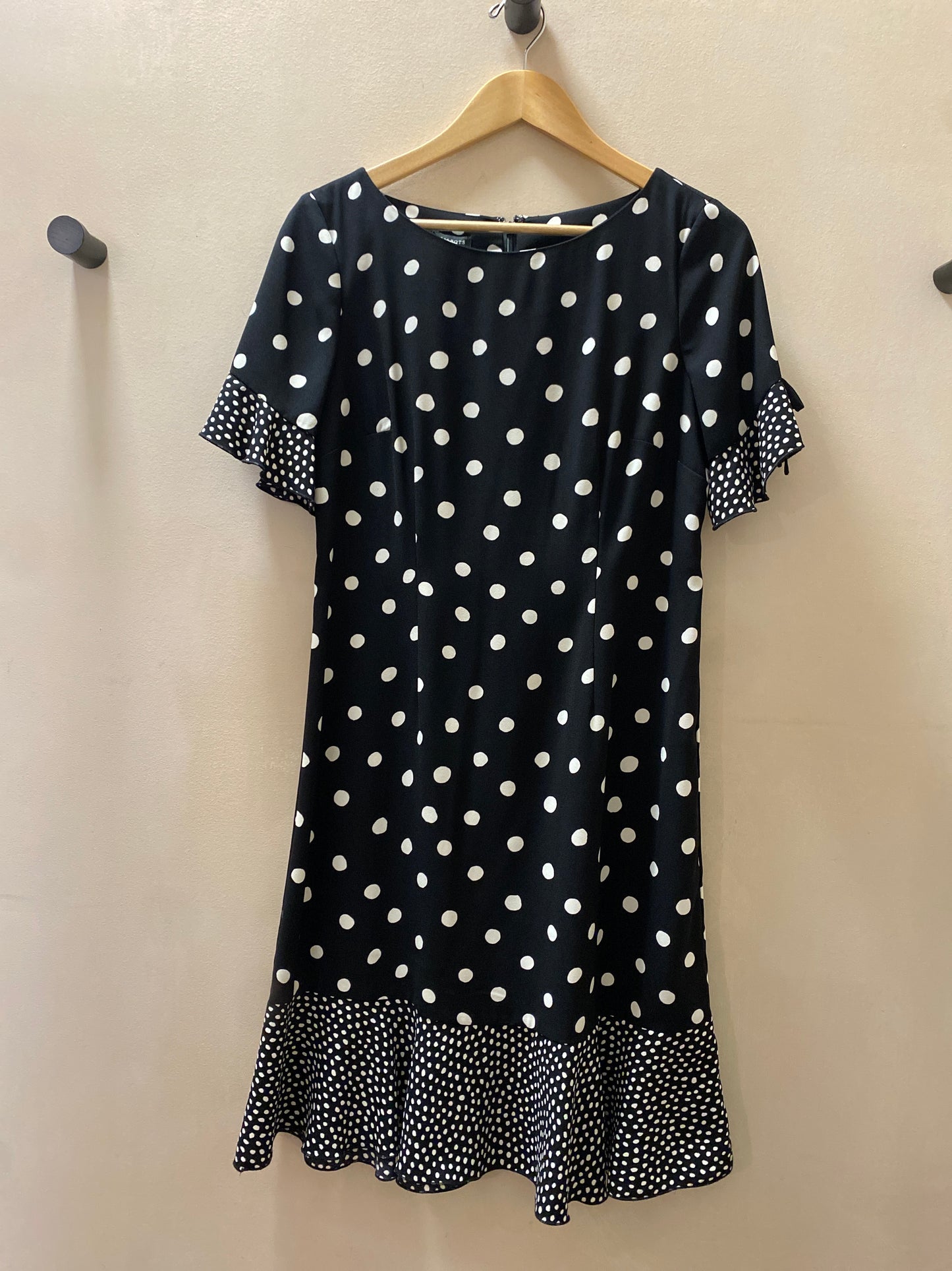 Vintage Multipattered B&W Polka Dot Dress