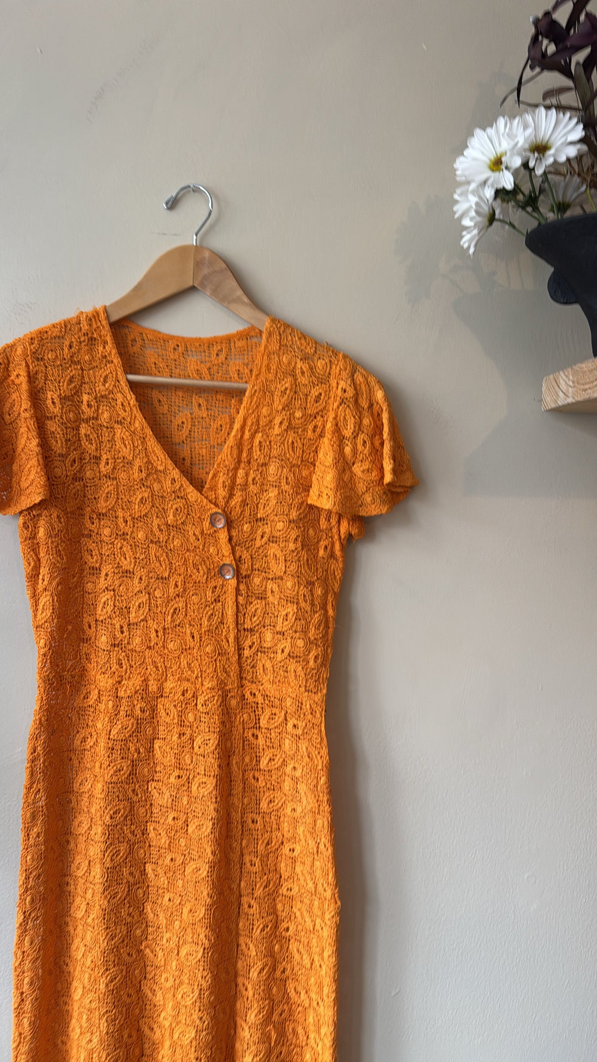 1950s Crochet Summer Dress