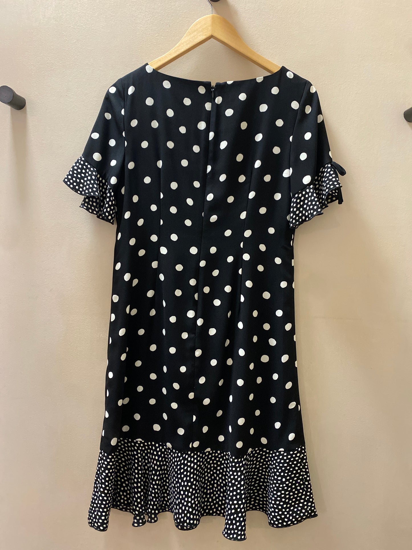 Vintage Multipattered B&W Polka Dot Dress