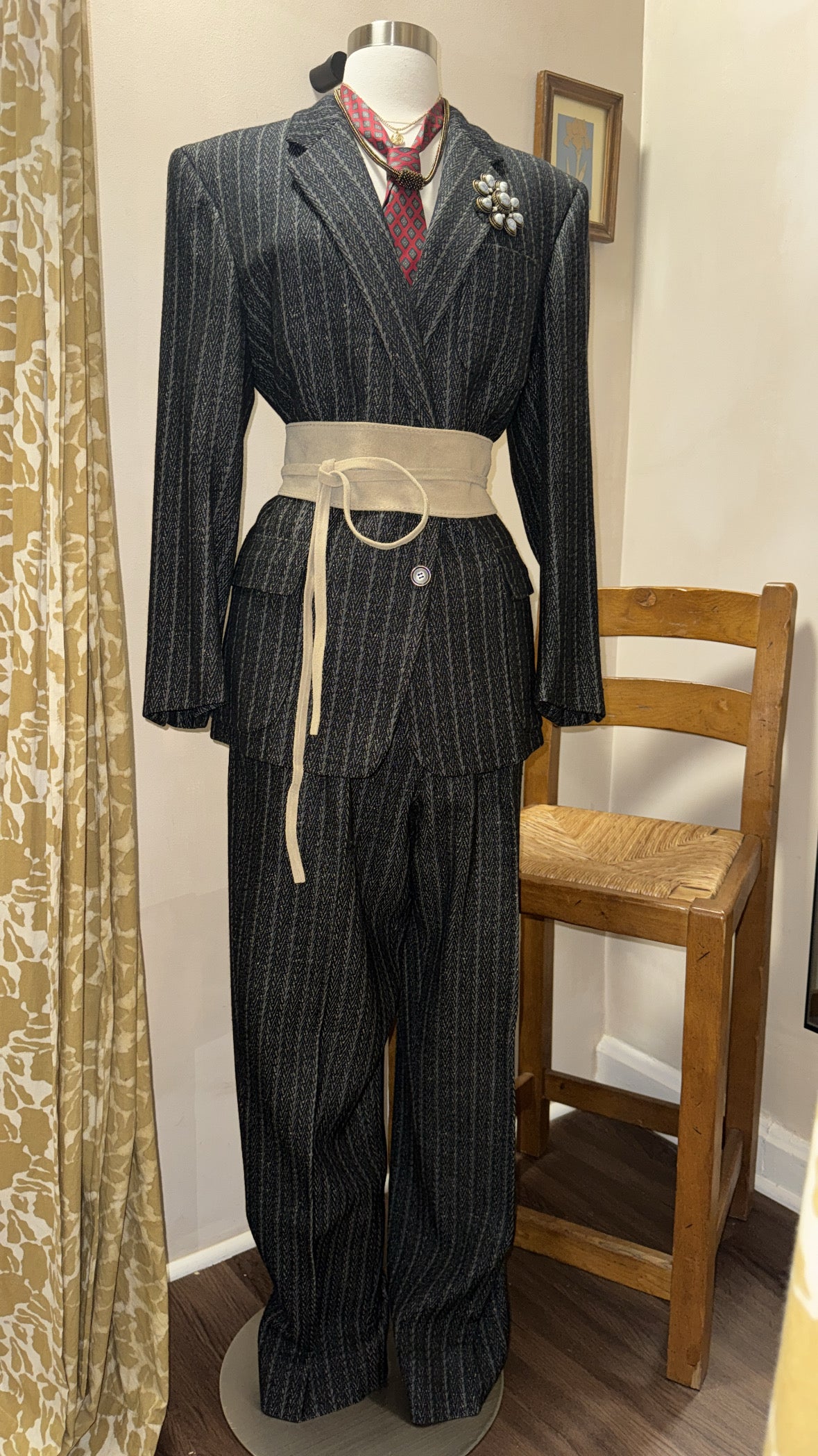 1980s Giorgio Armani Wool Silk Blend Two Piece Set