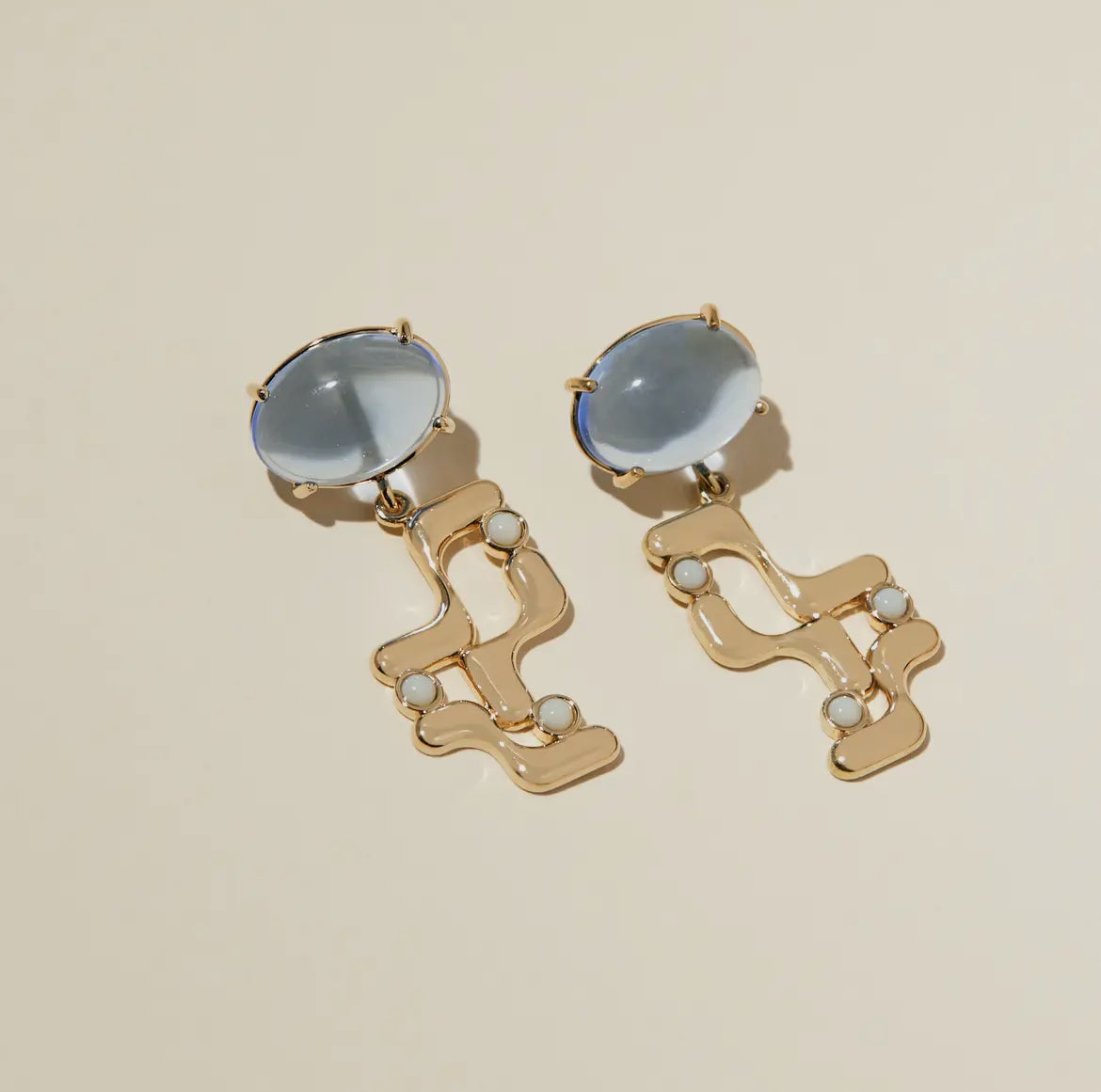 The Halsted Earrings - Blue